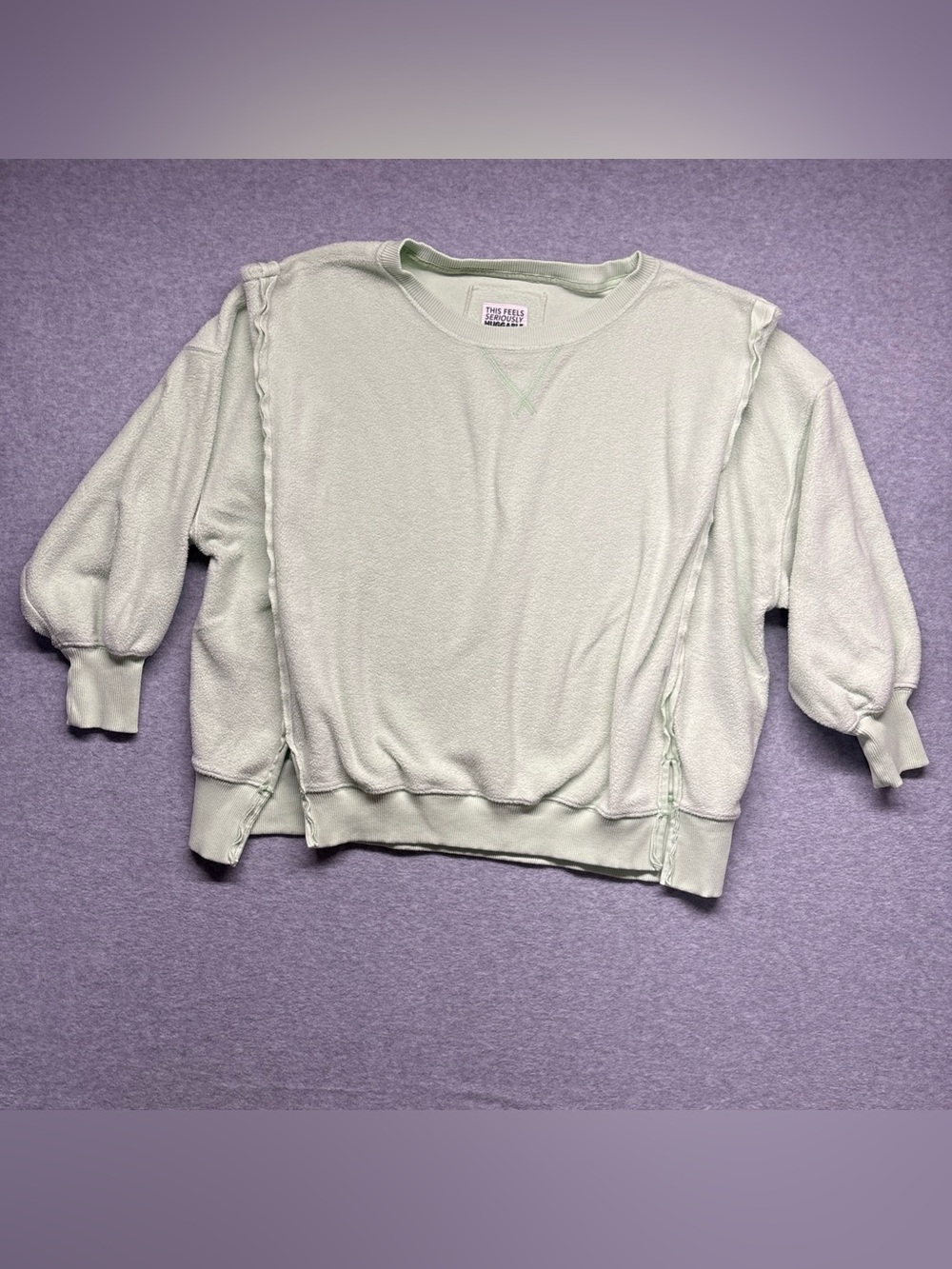 American Eagle This Feels Seriously‎ Huggable Mint Green Oversized Sweater